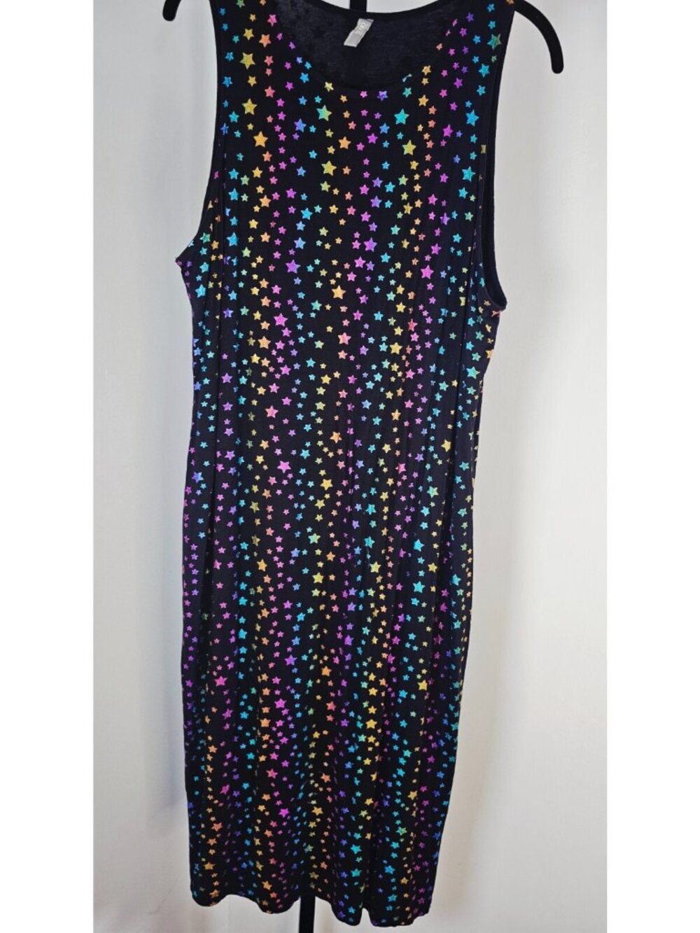 ASOS Plus A-line Sleevless Multicolor Glittering Stars Print Dress-SZ 18